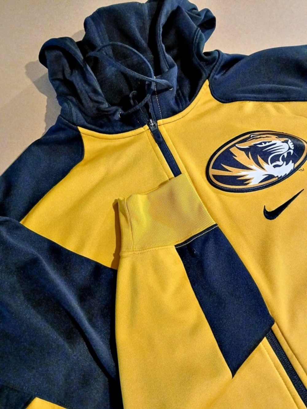 Nike Therma-FIT Color Block Zip Hoodie Size LARGE